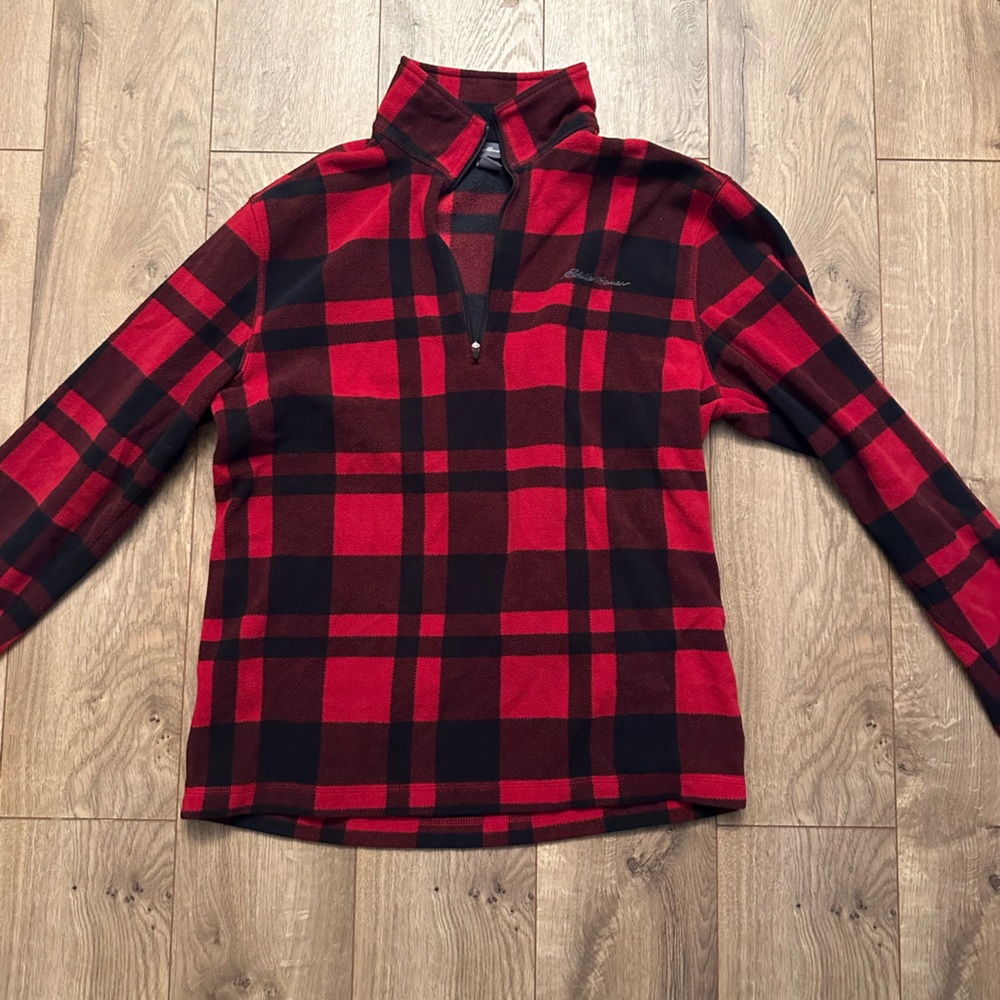 Eddie bauer flannel quarter zip